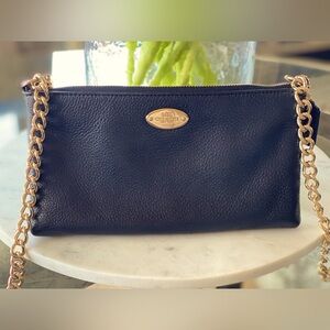 Coach Pebble Leather Black Crossbody